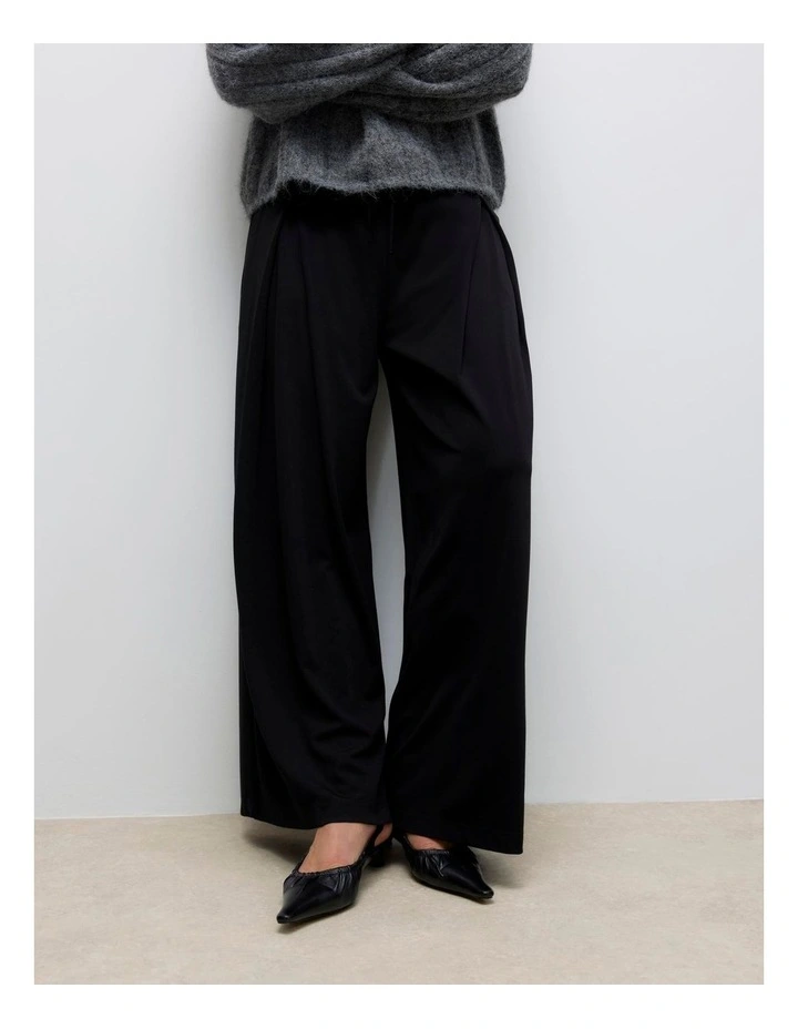 Temple High Waisted Wide Pants in Black image 1