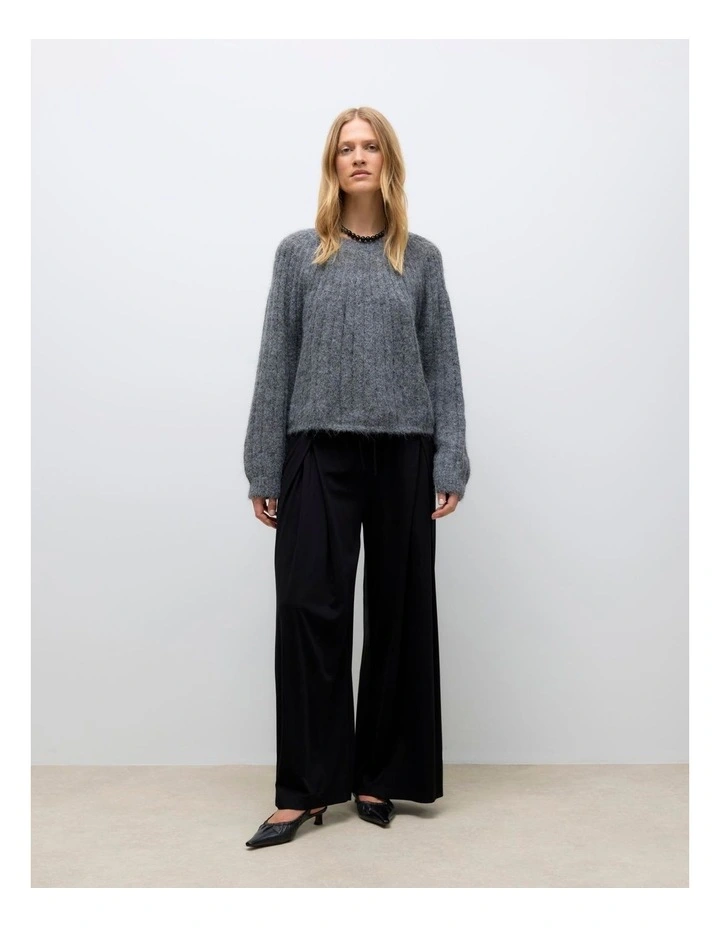 Temple High Waisted Wide Pants in Black image 3