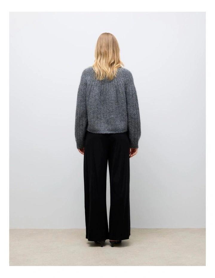 Temple High Waisted Wide Pants in Black image 4