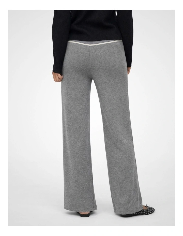 Gold Contrast Loose Pants in Grey image 2
