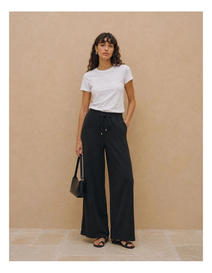 Esme Tie Wide Pant in Black image 1