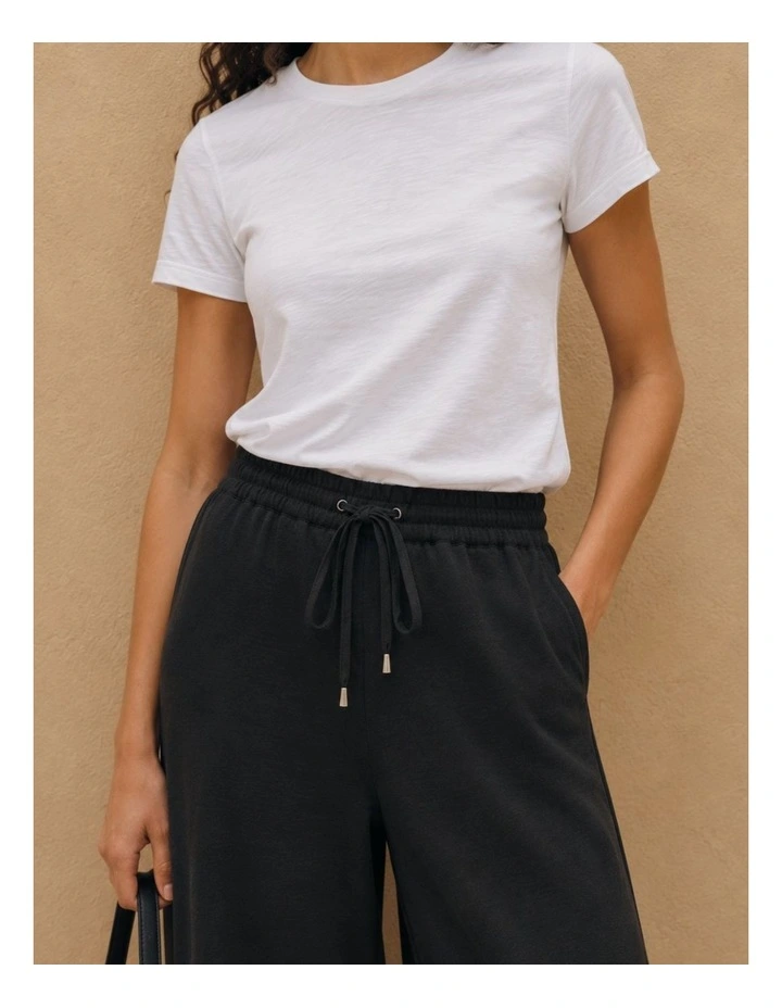 Esme Tie Wide Pant in Black image 2