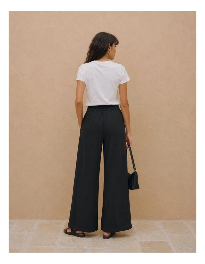 Esme Tie Wide Pant in Black image 3