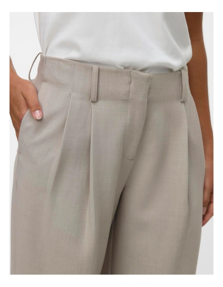 Michelle Belted Wide Pants in Oatmeal image 2