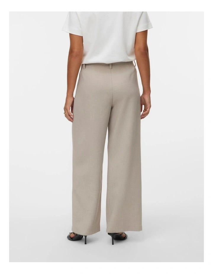 Michelle Belted Wide Pants in Oatmeal image 3