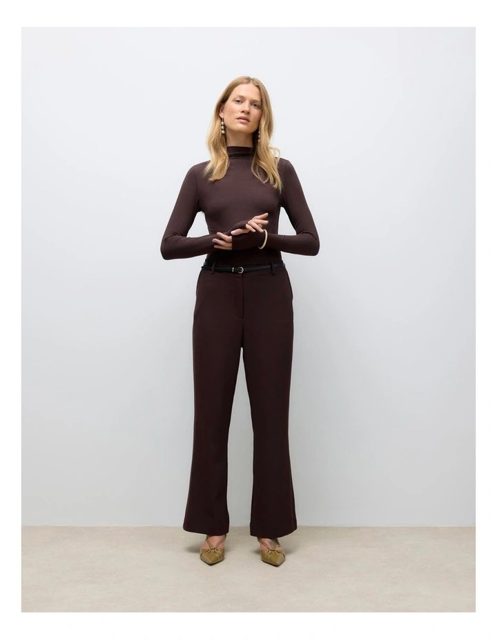 Pama High Waisted Pant in Chocolate image 3
