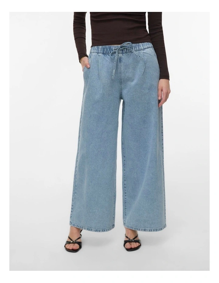 Valeria Wide Jeans in Light Blue Denim image 1