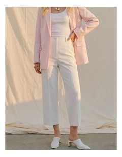 Malu Straight Cropped Pants in White