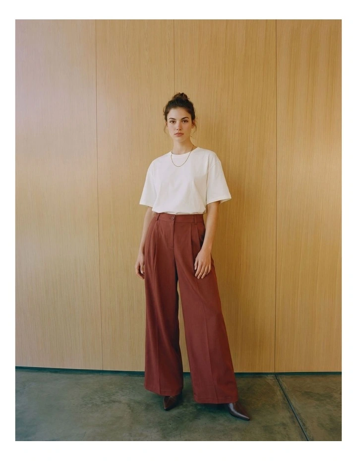 Nille Wide Pants in Walnut image 2