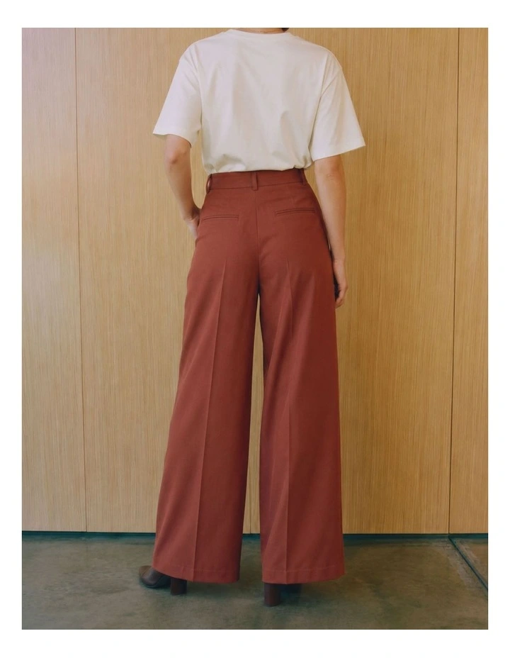 Nille Wide Pants in Walnut image 3