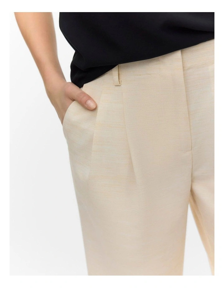 Bril Wide Pleated Pants in Sand image 4