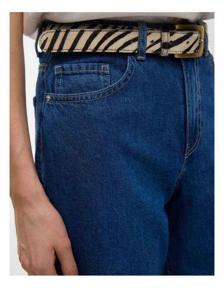 Kirsa Wide Leg Jeans in Medium Blue Denim image 2