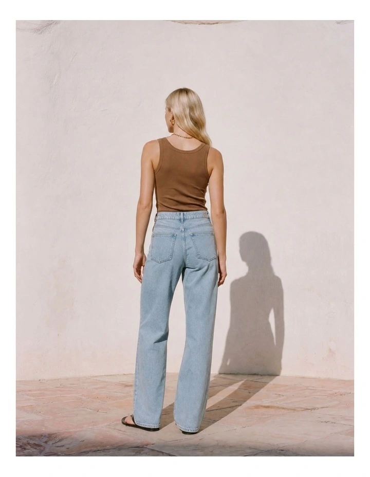 Estelle Barrel Jeans in Light Blue Denim image 3