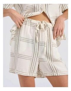 Josie Berta High Waisted Shorts in Cream