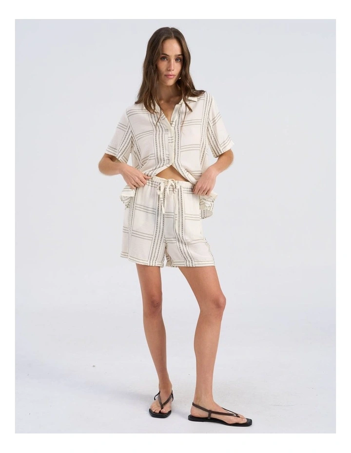 Josie Berta High Waisted Shorts in Cream image 2
