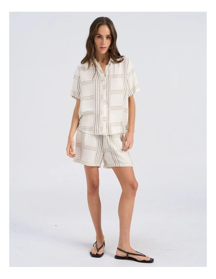 Josie Berta High Waisted Shorts in Cream image 3