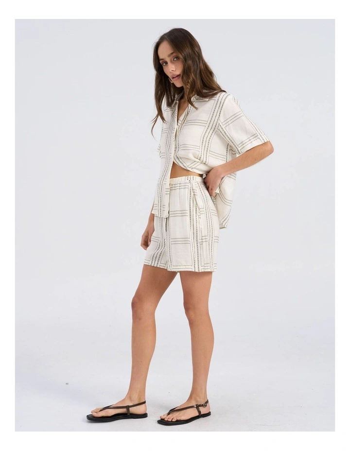 Josie Berta High Waisted Shorts in Cream image 4