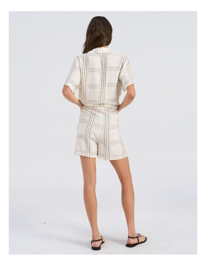 Josie Berta High Waisted Shorts in Cream image 5