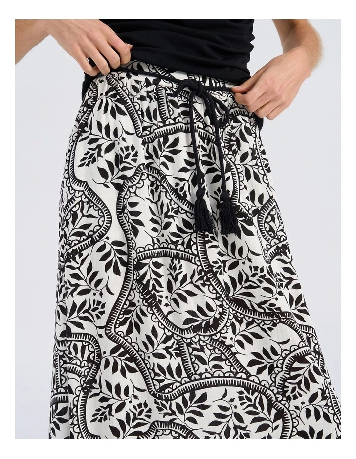 Bali Printed Maxi Skirt in Cream image 2