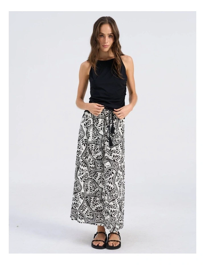 Bali Printed Maxi Skirt in Cream image 3