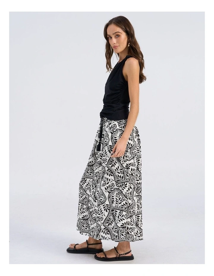 Bali Printed Maxi Skirt in Cream image 4