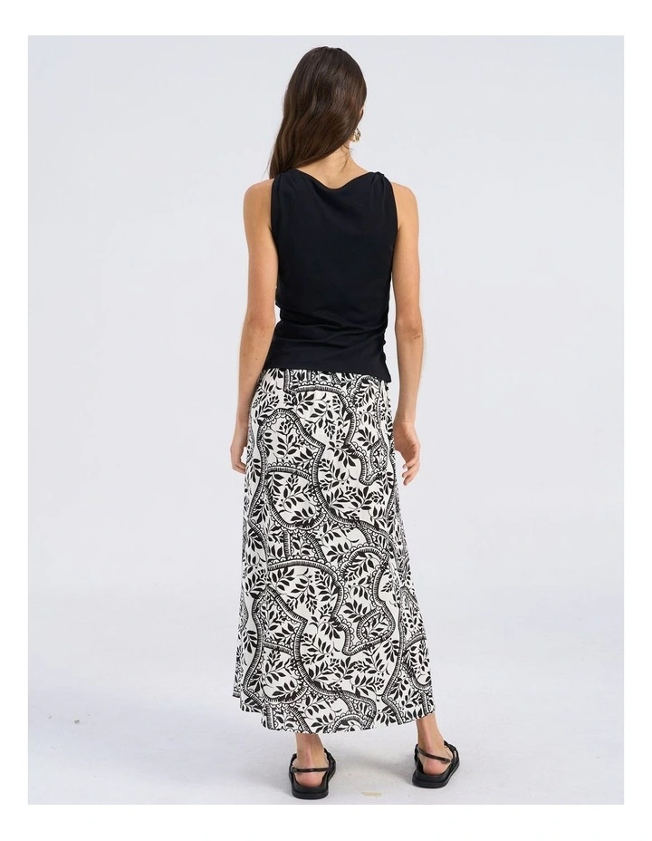 Bali Printed Maxi Skirt in Cream image 5