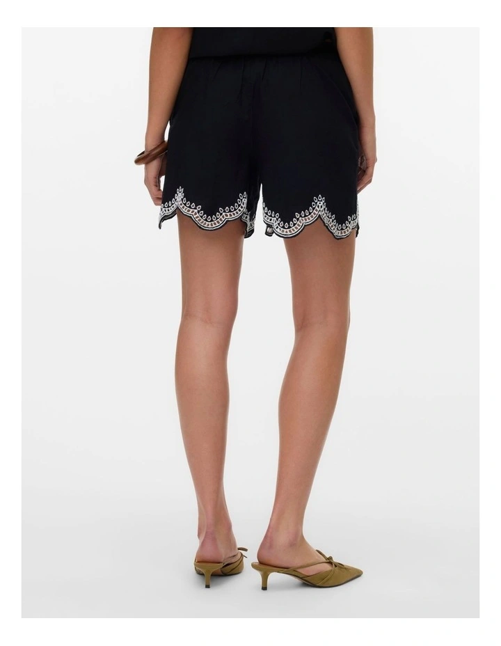 Diana Cotton Shorts in Black image 3