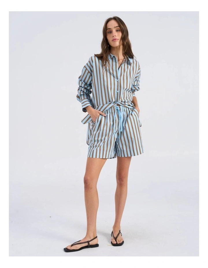 Susi Striped Shorts in Cashmere Blue image 1