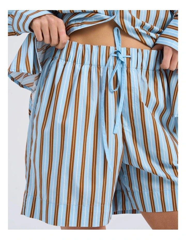 Susi Striped Shorts in Cashmere Blue image 2