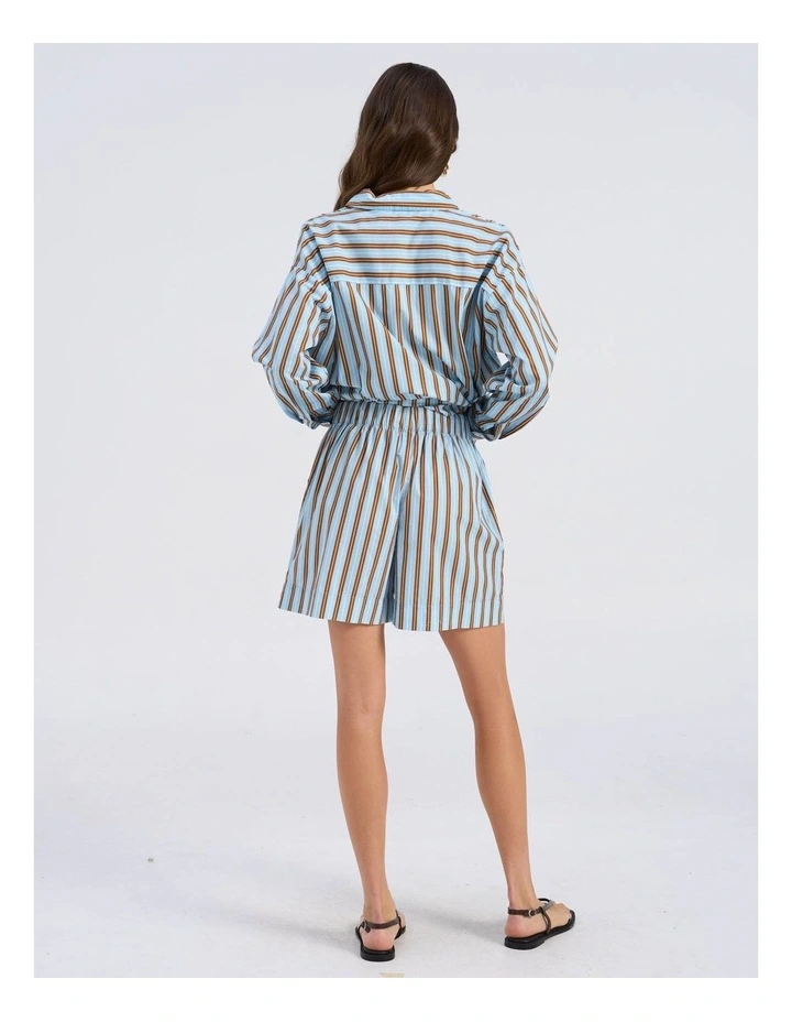 Susi Striped Shorts in Cashmere Blue image 5