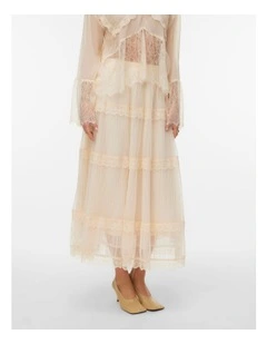 Kinsley Lace Maxi Skirt in Cream