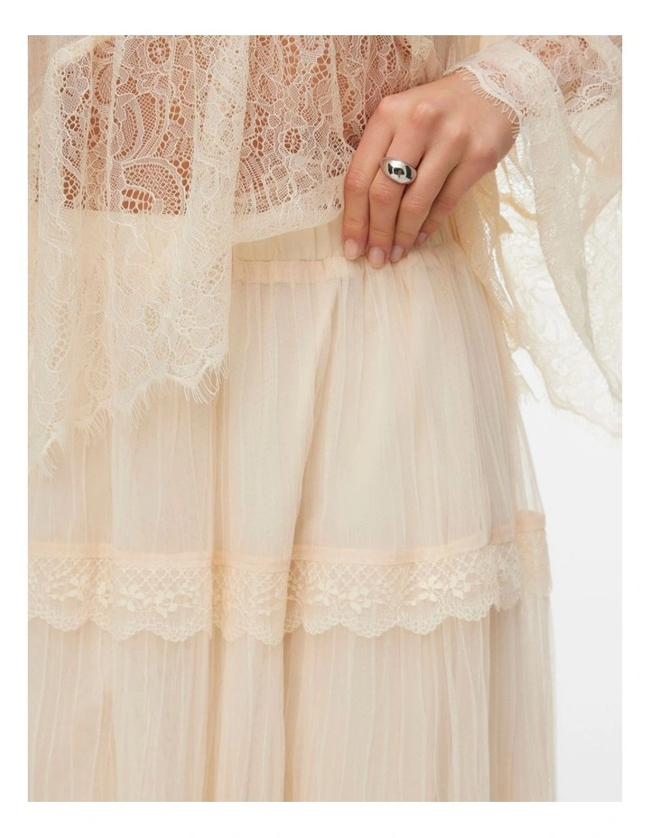 Kinsley Lace Maxi Skirt in Cream image 2