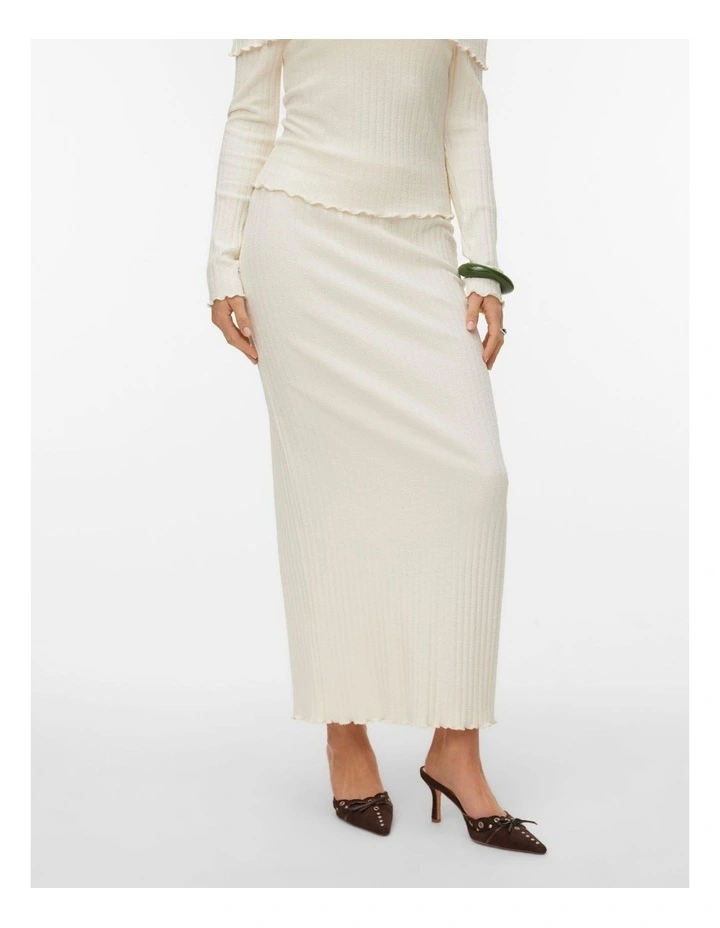 Mollie High Waisted Knitted Maxi Skirt image 1