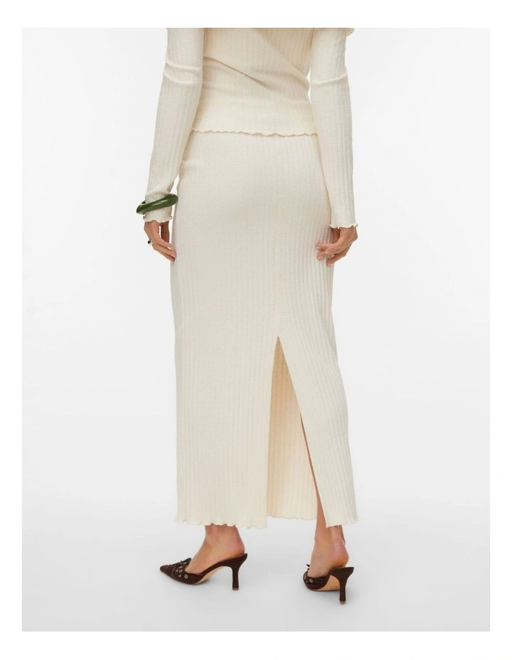 Mollie High Waisted Knitted Maxi Skirt image 3