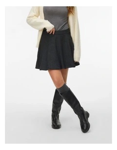 Thalia Mini Ballon Skirt in Dark Grey