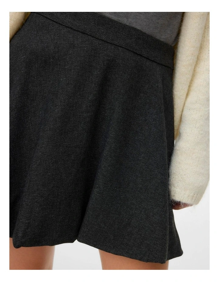 Thalia Mini Ballon Skirt in Dark Grey image 2