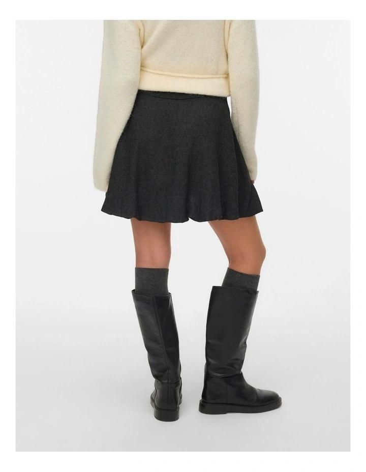 Thalia Mini Ballon Skirt in Dark Grey image 3