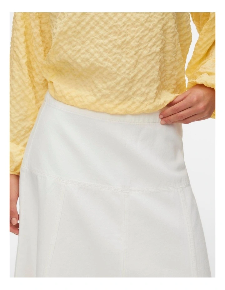 Cenna Denim Maxi Skirt in Ecru image 2