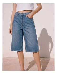 Alvida Denim Jorts in Blue Denim