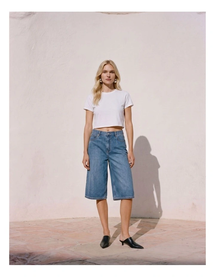 Alvida Denim Jorts in Blue Denim image 3