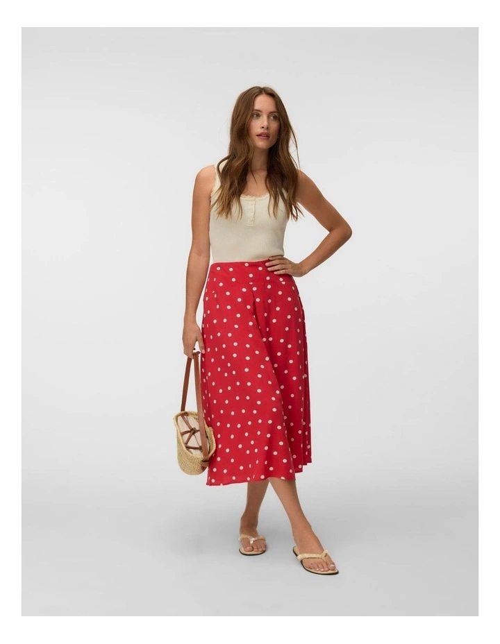 Kora Spotted Midi Skirt in Pink image 4