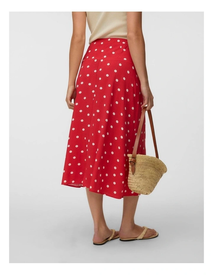 Kora Spotted Midi Skirt in Pink image 5