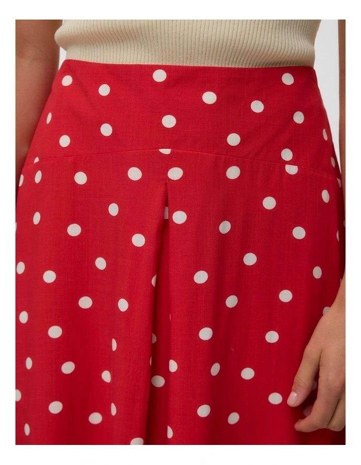Kora Spotted Midi Skirt in Pink image 7