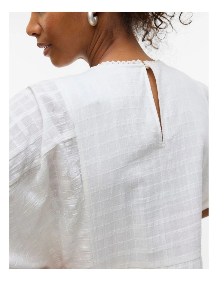 Bertine Cotton Midi Dress in White image 5