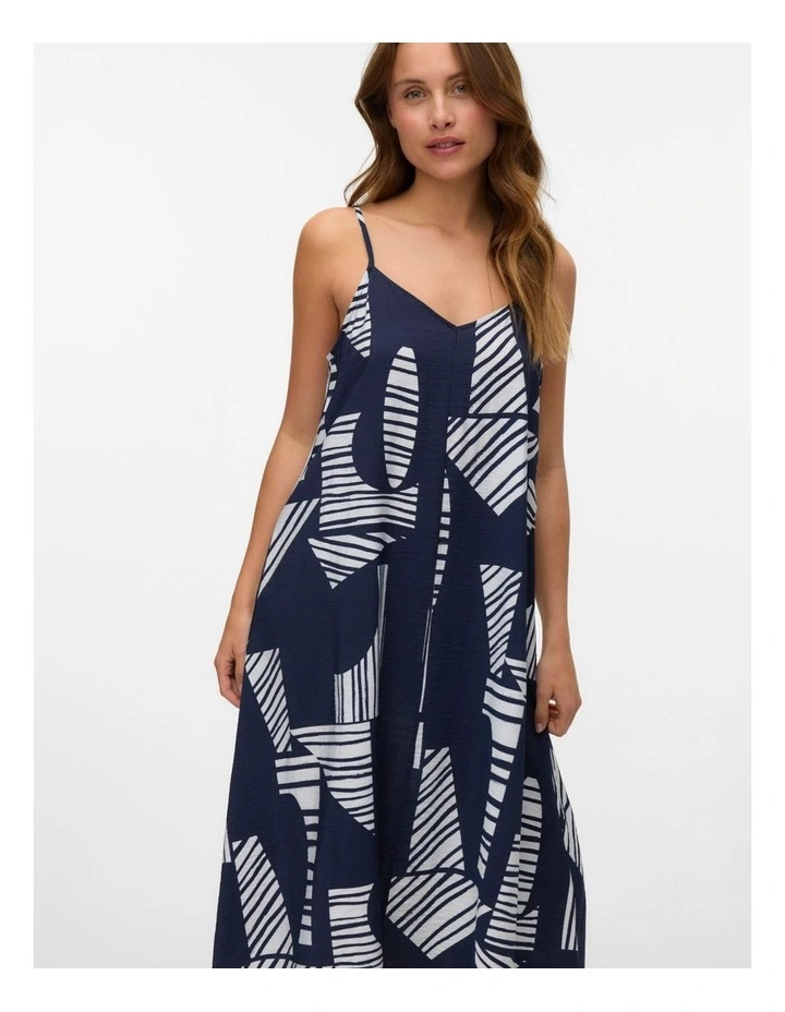 Josie Printed Midi Dress in Navy image 2