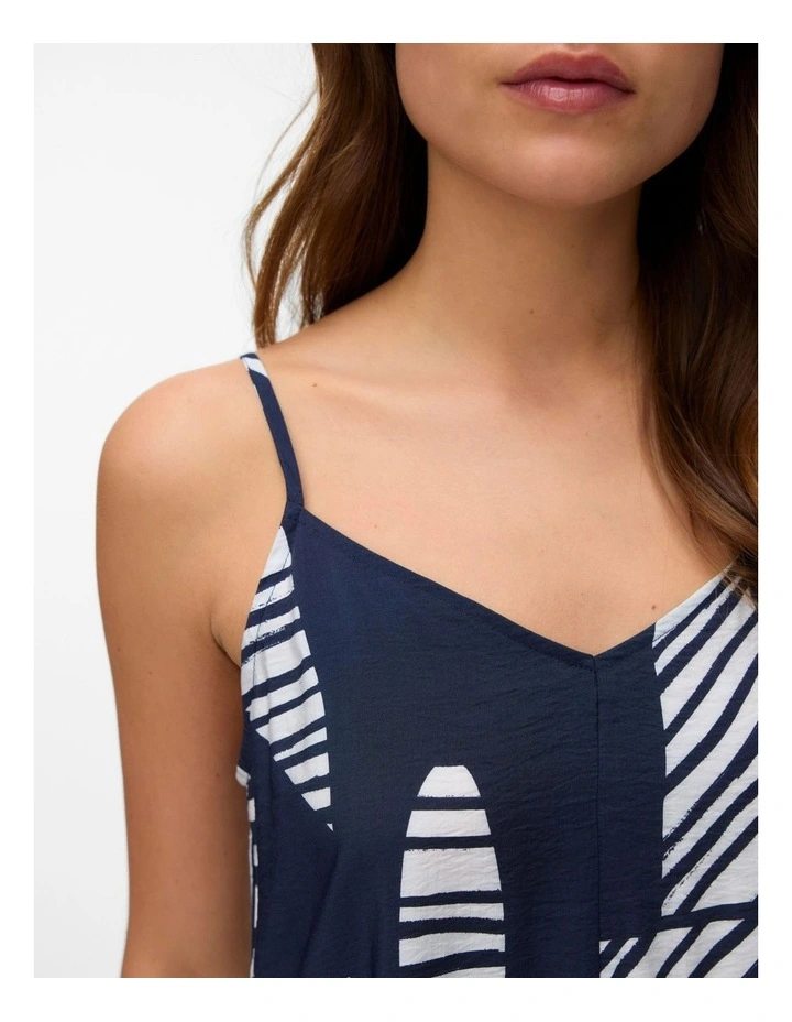 Josie Printed Midi Dress in Navy image 3