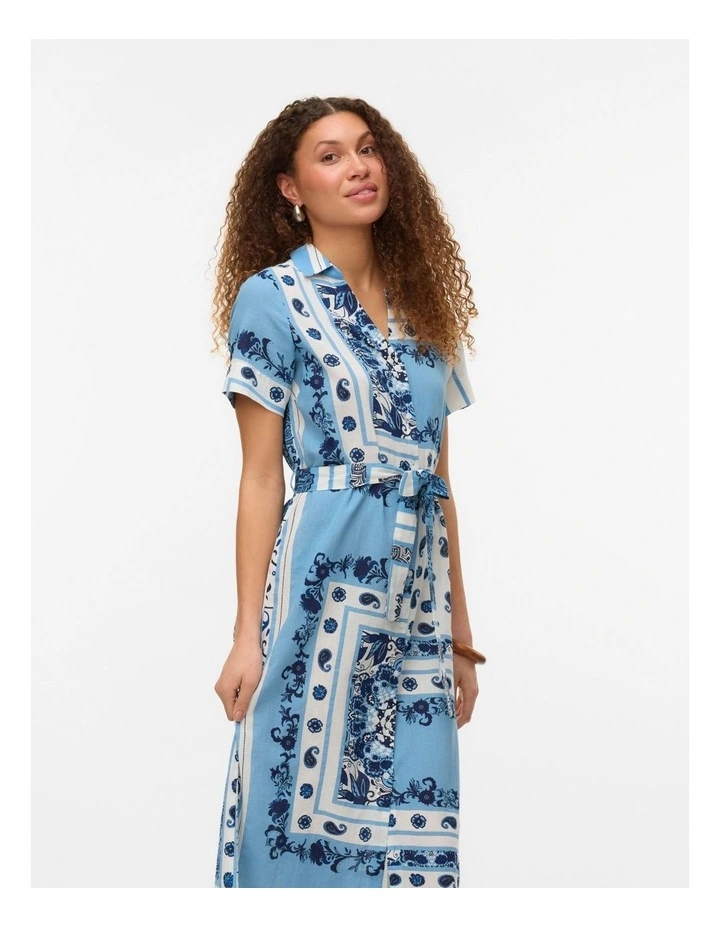 Maya Printed Midi Dress in Midnight image 2