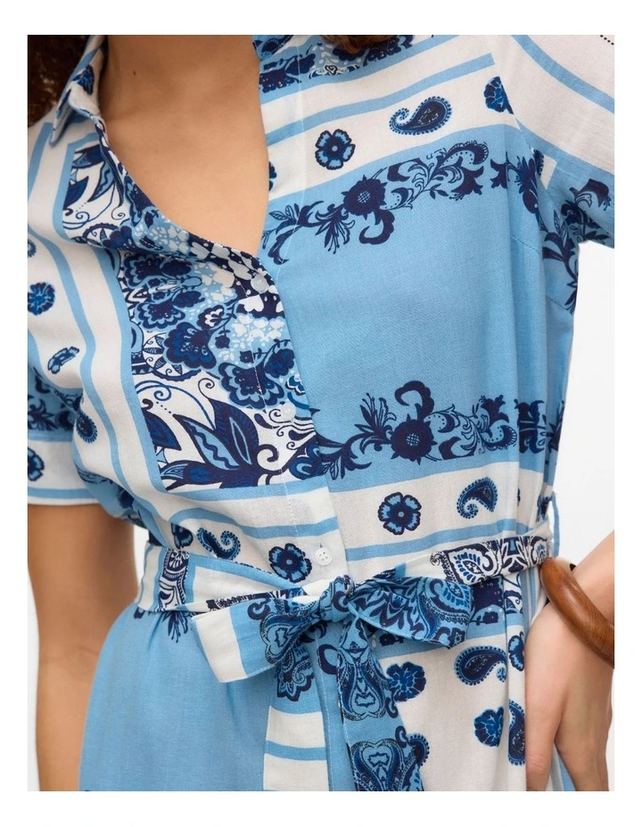 Maya Printed Midi Dress in Midnight image 3