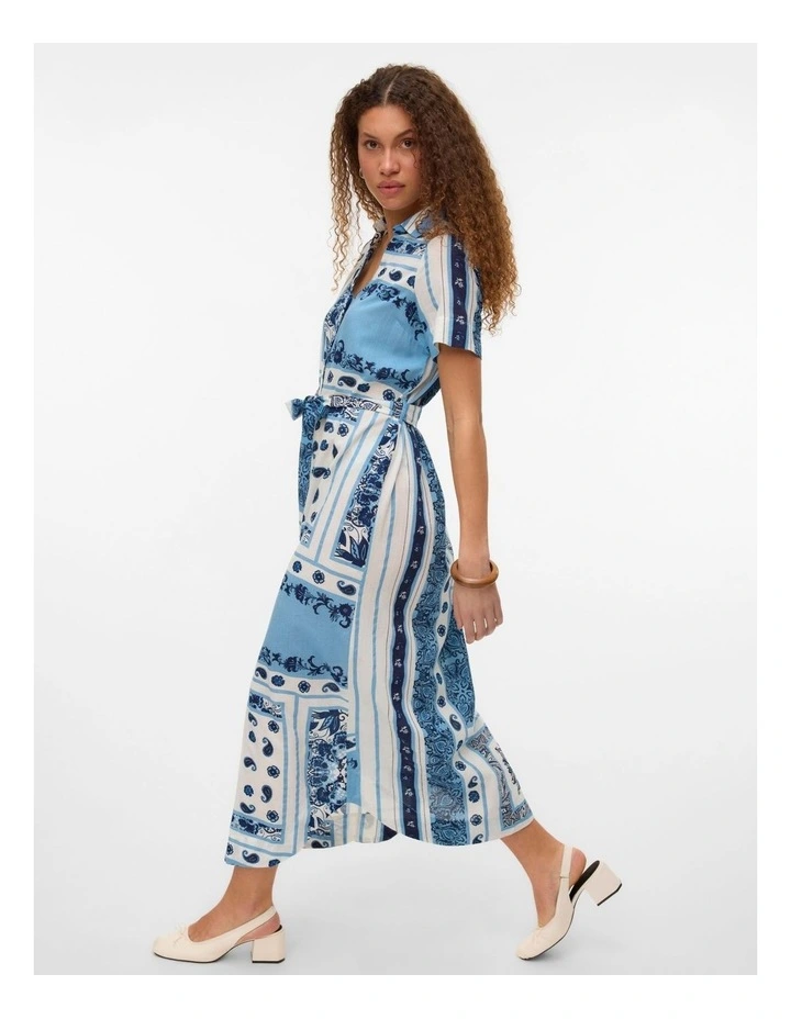Maya Printed Midi Dress in Midnight image 4