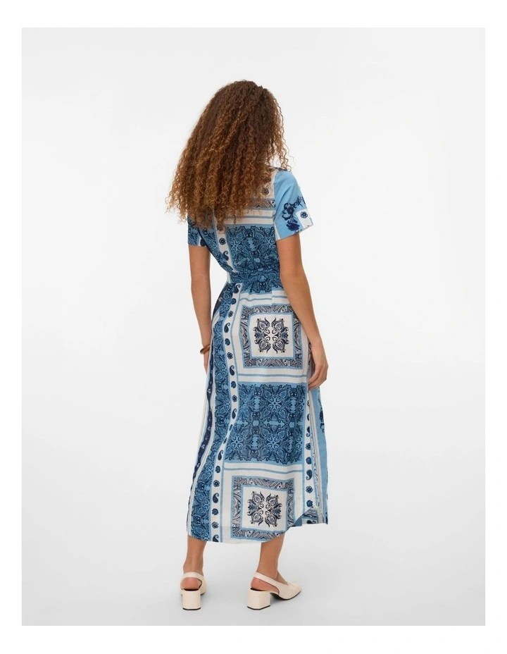 Maya Printed Midi Dress in Midnight image 5